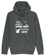 WINE AND CATS Hanorac cu fermoar Unisex Connector