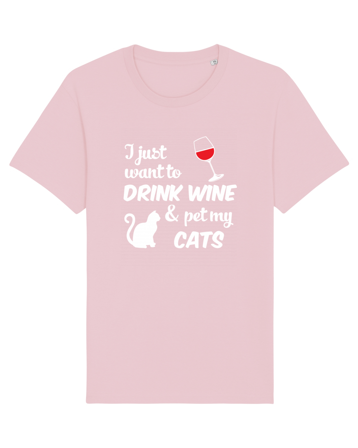 Tricou mânecă scurtă Unisex Rocker Cotton Pink