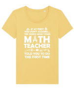MATH TEACHER Tricou mânecă scurtă guler larg fitted Damă Expresser
