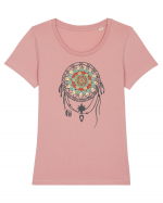 Lotus Dreamcatcher Tricou mânecă scurtă guler larg fitted Damă Expresser