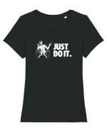 just do it Tricou mânecă scurtă guler larg fitted Damă Expresser