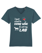 WINE AND LAB Tricou mânecă scurtă guler V Bărbat Presenter