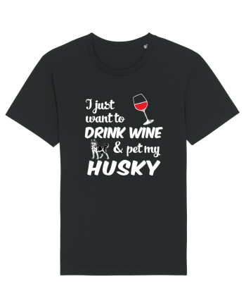 WINE AND HUSKY Black