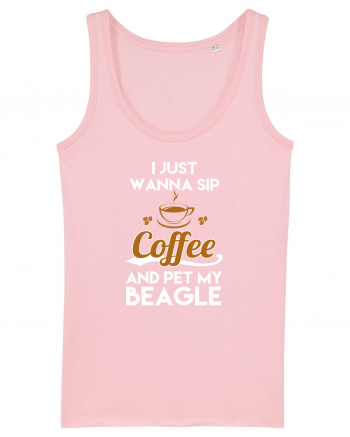 COFFEE AND BEAGLE Cotton Pink