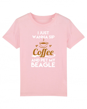 COFFEE AND BEAGLE Cotton Pink