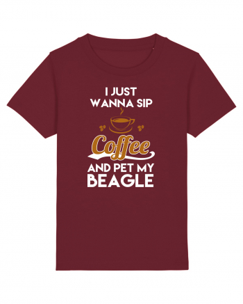 COFFEE AND BEAGLE Burgundy