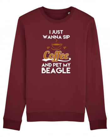 COFFEE AND BEAGLE Burgundy