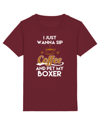COFFEE AND BOXER Burgundy