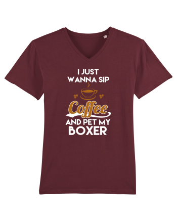 COFFEE AND BOXER Burgundy
