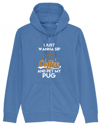 COFFEE AND PUG Bright Blue