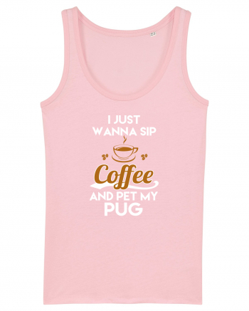 COFFEE AND PUG Cotton Pink