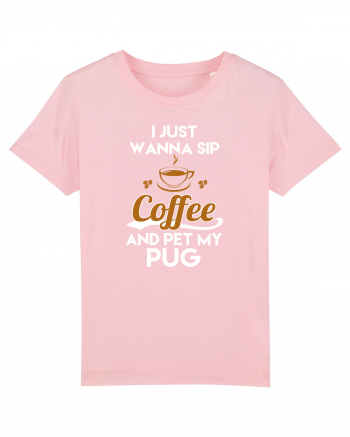 COFFEE AND PUG Cotton Pink