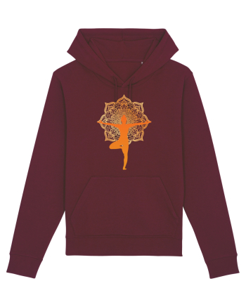 Yoga Mandala Portocaliu Burgundy