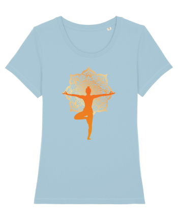 Yoga Mandala Portocaliu Sky Blue