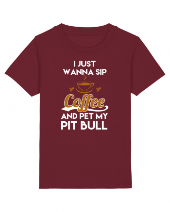 COFFEE AND PIT BULL Burgundy