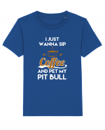 COFFEE AND PIT BULL Tricou mânecă scurtă  Copii Mini Creator