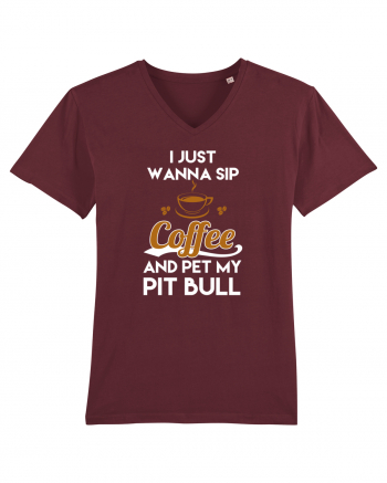 COFFEE AND PIT BULL Burgundy