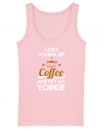 COFFEE AND YORKIE Cotton Pink