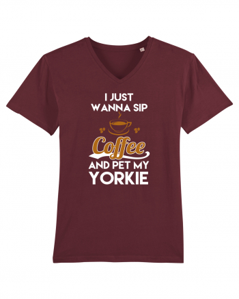 COFFEE AND YORKIE Burgundy