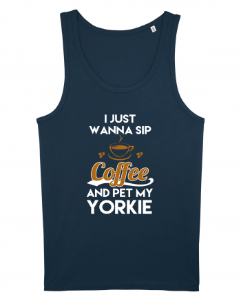 COFFEE AND YORKIE Navy