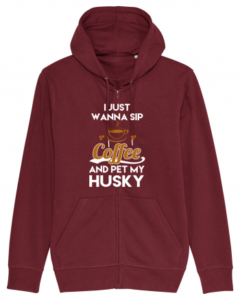 COFFEE AND HUSKY Burgundy