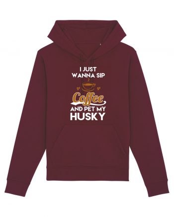 COFFEE AND HUSKY Burgundy