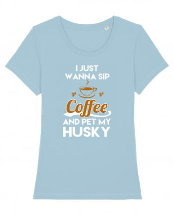 COFFEE AND HUSKY Sky Blue