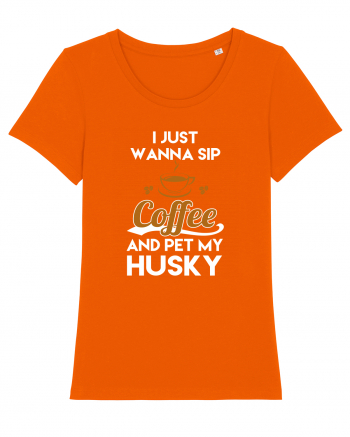 COFFEE AND HUSKY Bright Orange