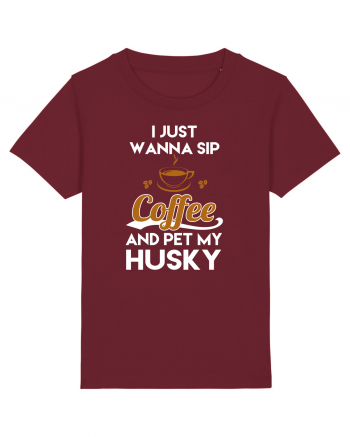 COFFEE AND HUSKY Burgundy