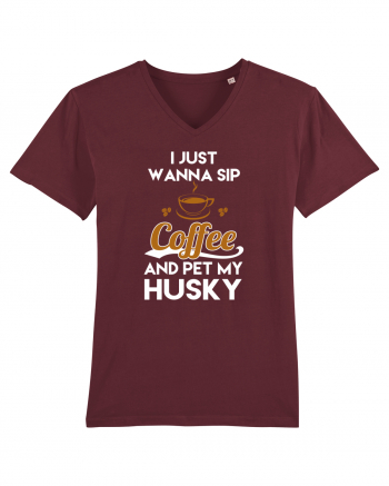 COFFEE AND HUSKY Burgundy