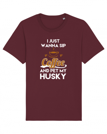 COFFEE AND HUSKY Burgundy