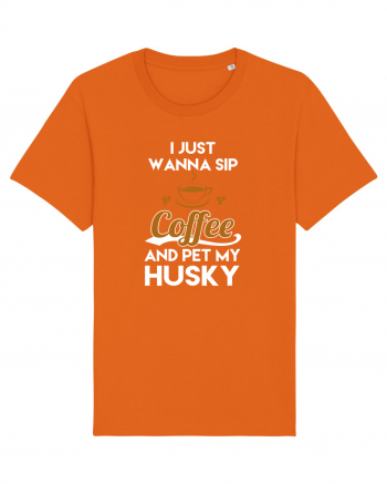 COFFEE AND HUSKY Bright Orange