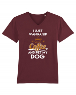 COFFEE AND DOG Tricou mânecă scurtă guler V Bărbat Presenter