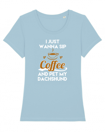 COFFEE AND DACHSHUND Sky Blue