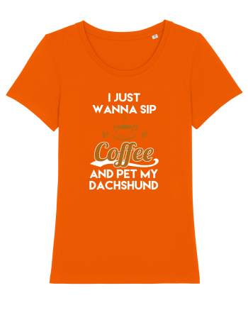 COFFEE AND DACHSHUND Bright Orange