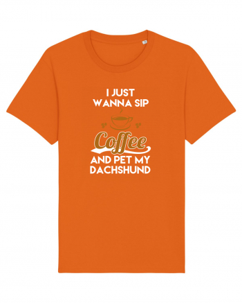 COFFEE AND DACHSHUND Bright Orange