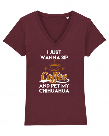 COFFEE AND CHIHUAHUA Burgundy