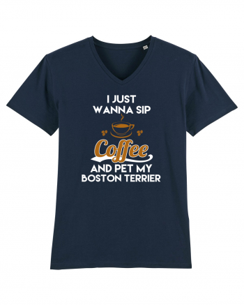 COFFEE AND BOSTON TERRIER French Navy