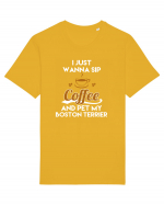 COFFEE AND BOSTON TERRIER Tricou mânecă scurtă Unisex Rocker