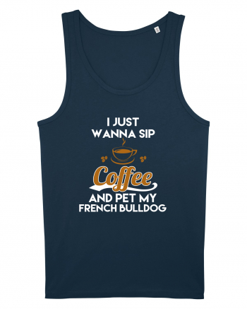 COFFEE AND FRENCH BULLDOG Navy