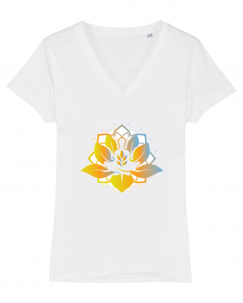 Yoga Lotus Auriu Albastru White