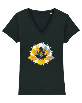 Yoga Lotus Auriu Albastru Black