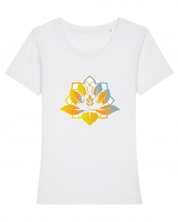Yoga Lotus Auriu Albastru White