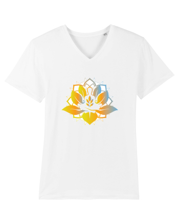 Yoga Lotus Auriu Albastru White