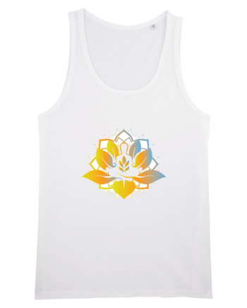 Yoga Lotus Auriu Albastru White