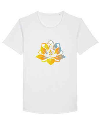 Yoga Lotus Auriu Albastru White