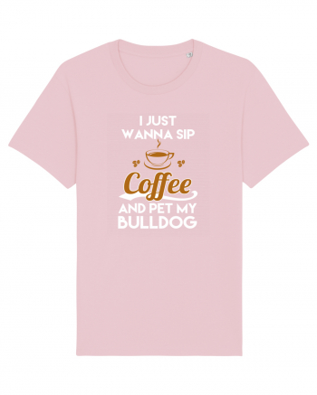 COFFEE and Bulldog Cotton Pink