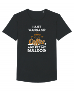 COFFEE and Bulldog Tricou mânecă scurtă guler larg Bărbat Skater