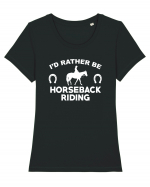 HORSEBACK RIDING Tricou mânecă scurtă guler larg fitted Damă Expresser