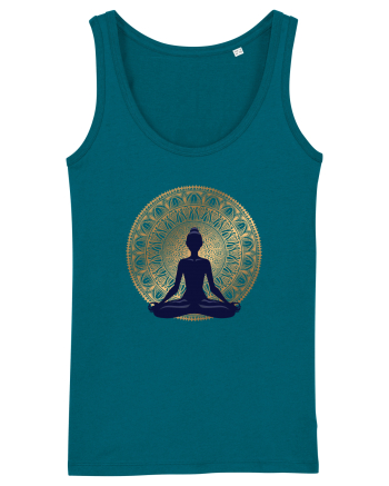 Yoga Lotus Auriu Negru Ocean Depth